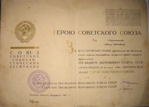 Large award doc WWI issue